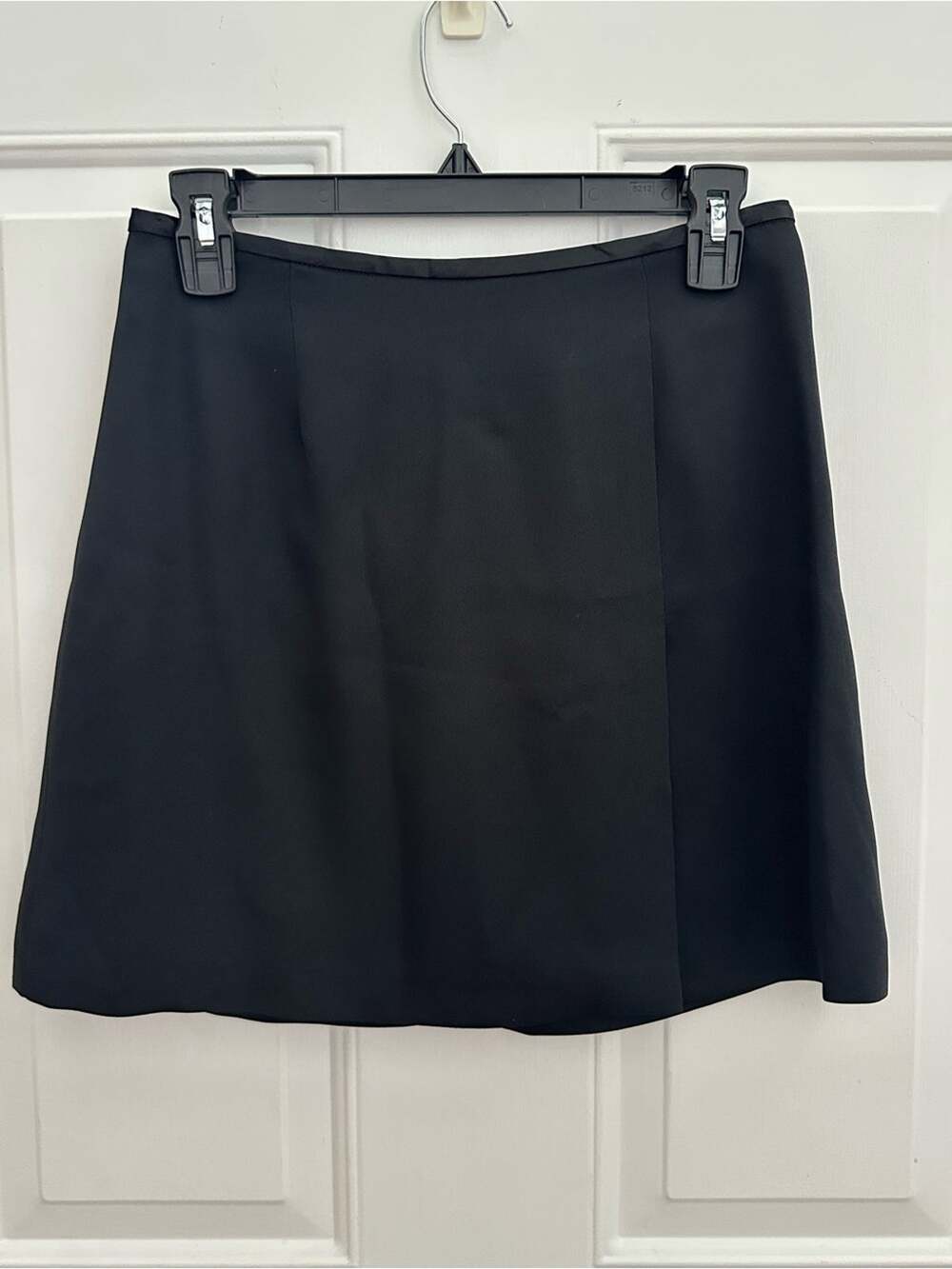 Cignal Vintage Classic Black A-Line Skirt front slit Women's Skirt size 8